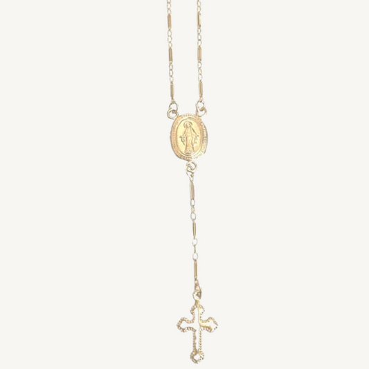 Gold Rosary Necklace
