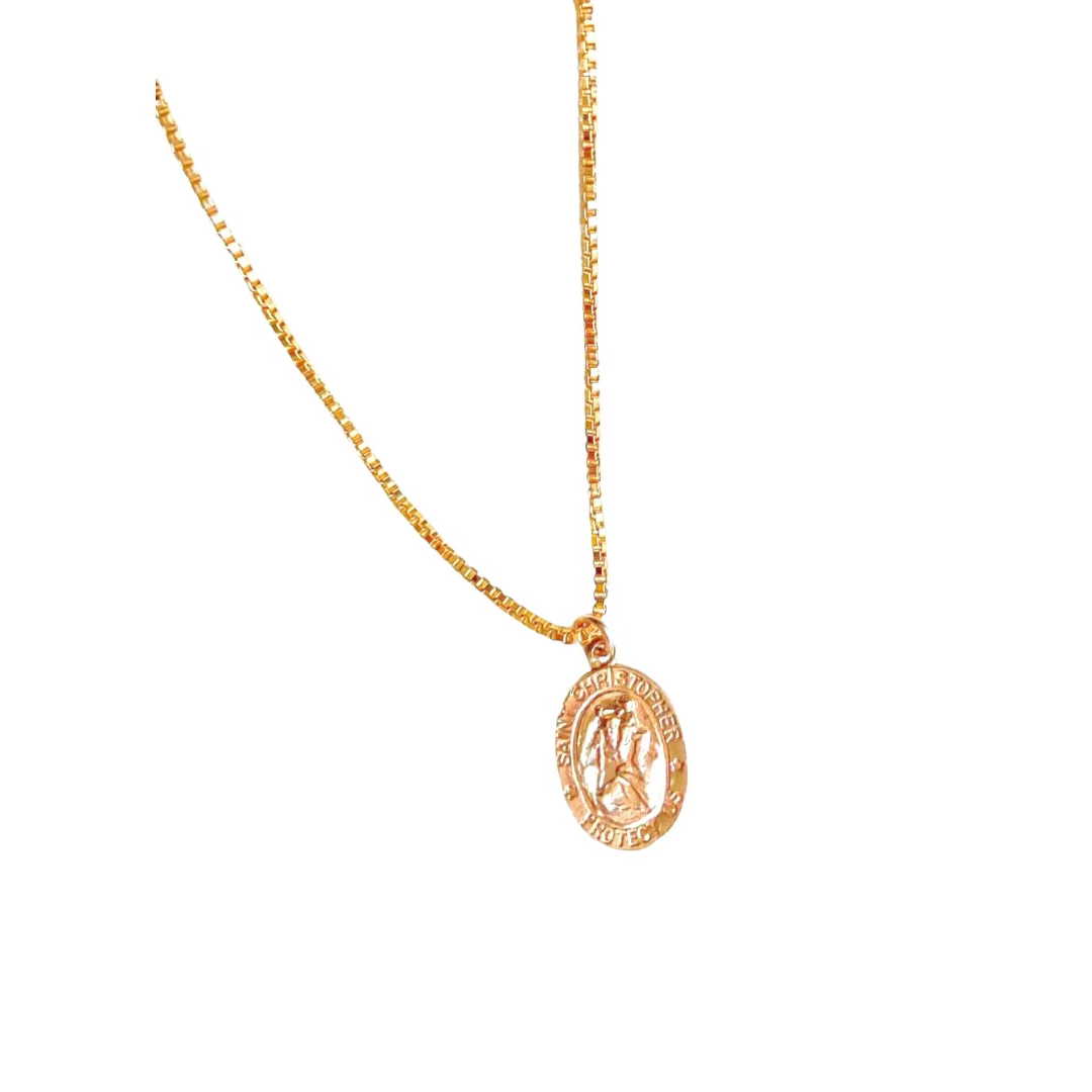 Tiny oval st. Christopher