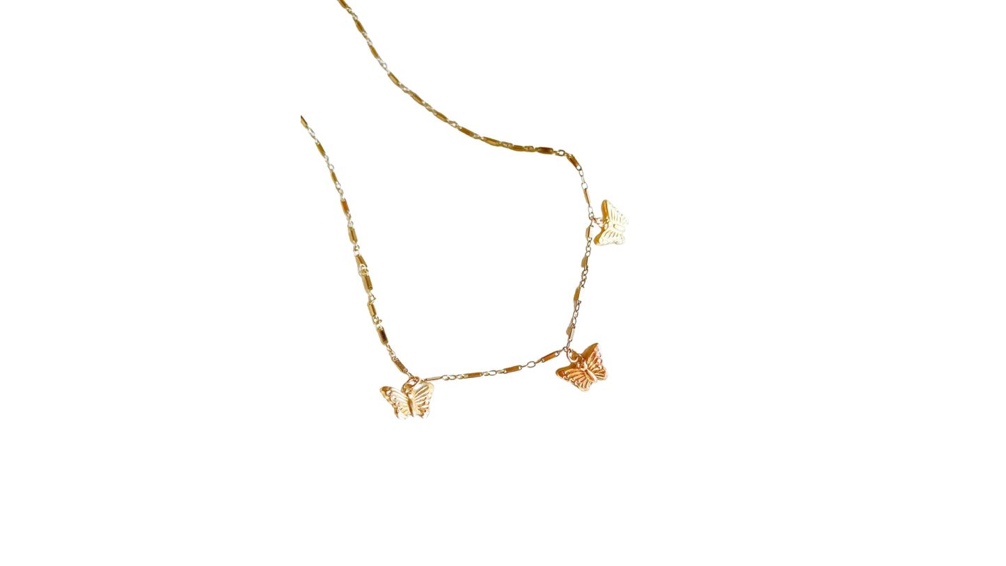 3 Butterfly Necklace