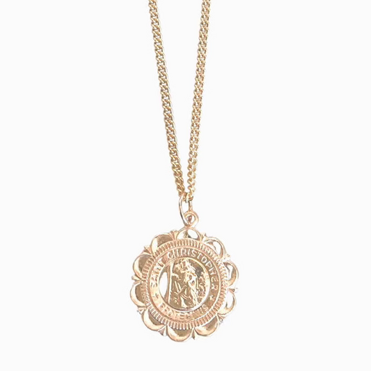 St. Christopher Flower Necklace