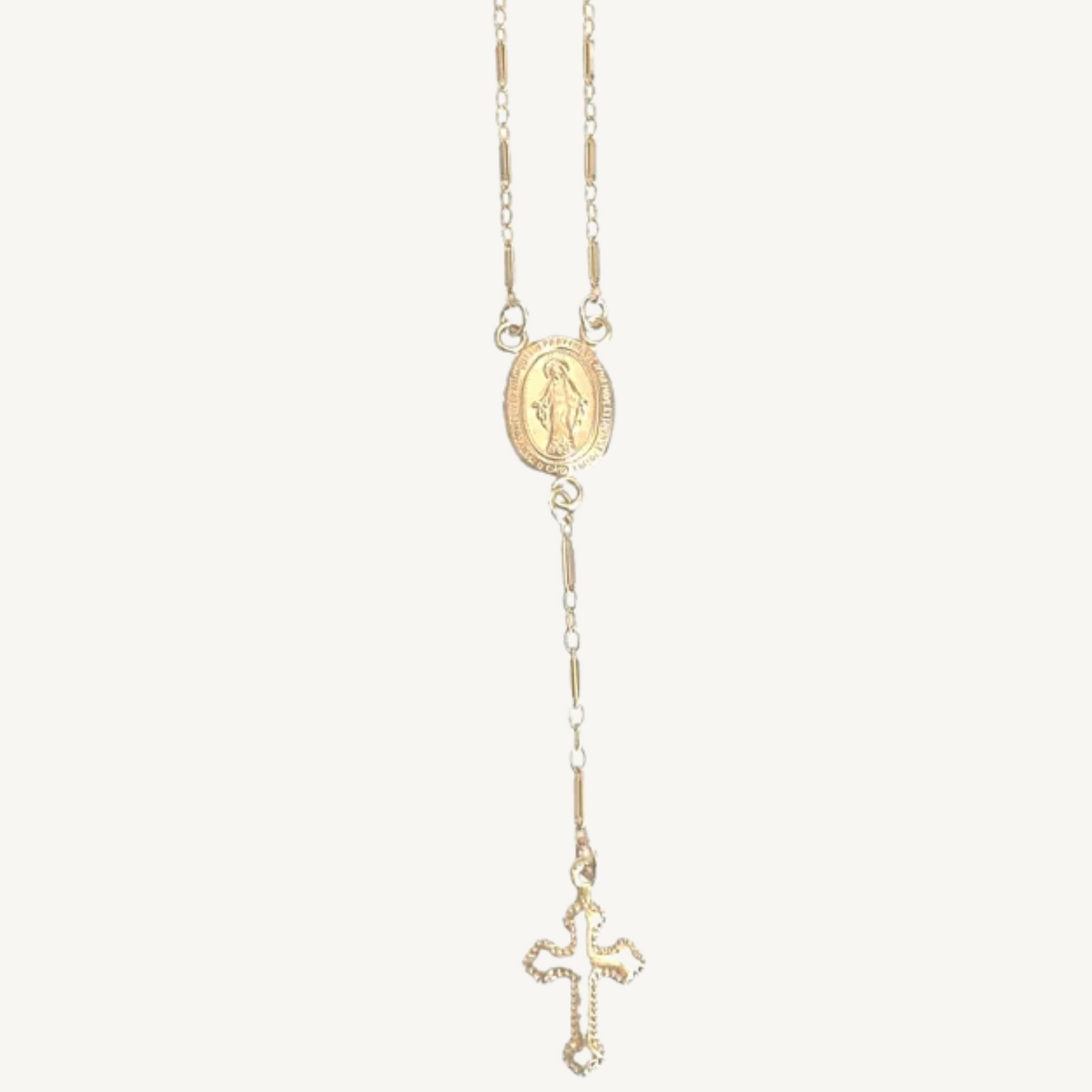 Gold Rosary Necklace