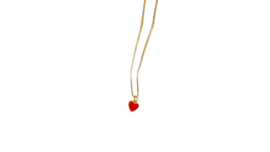 Enamel Heart Necklace