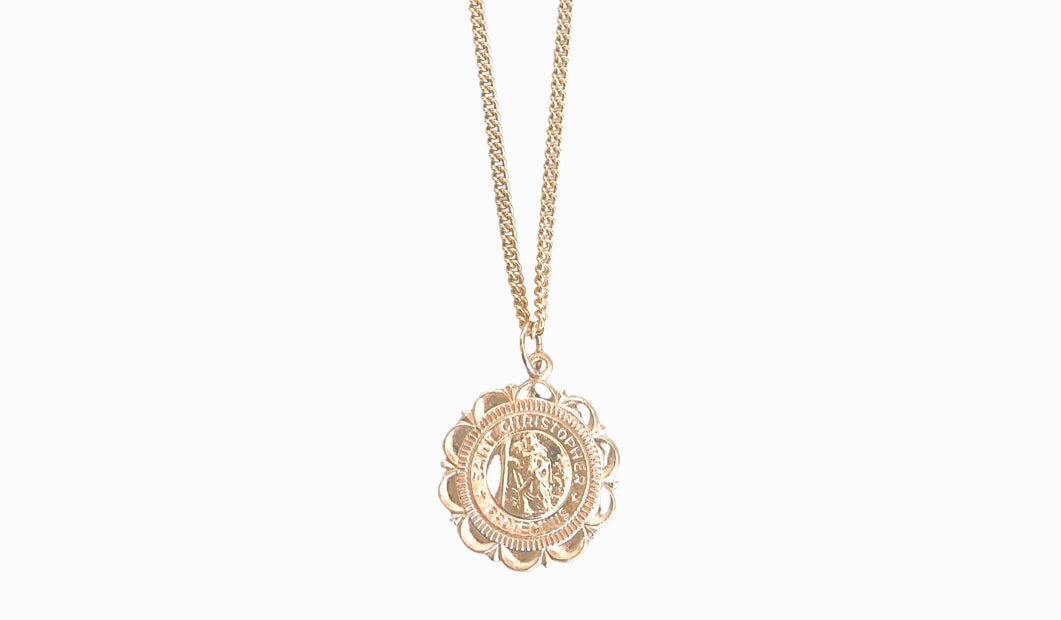 St. Christopher Flower Necklace